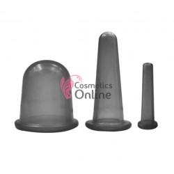 Ventuze de masaj anticelulitic si facial VMA006, 3 bucati Negre